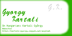 gyorgy kartali business card